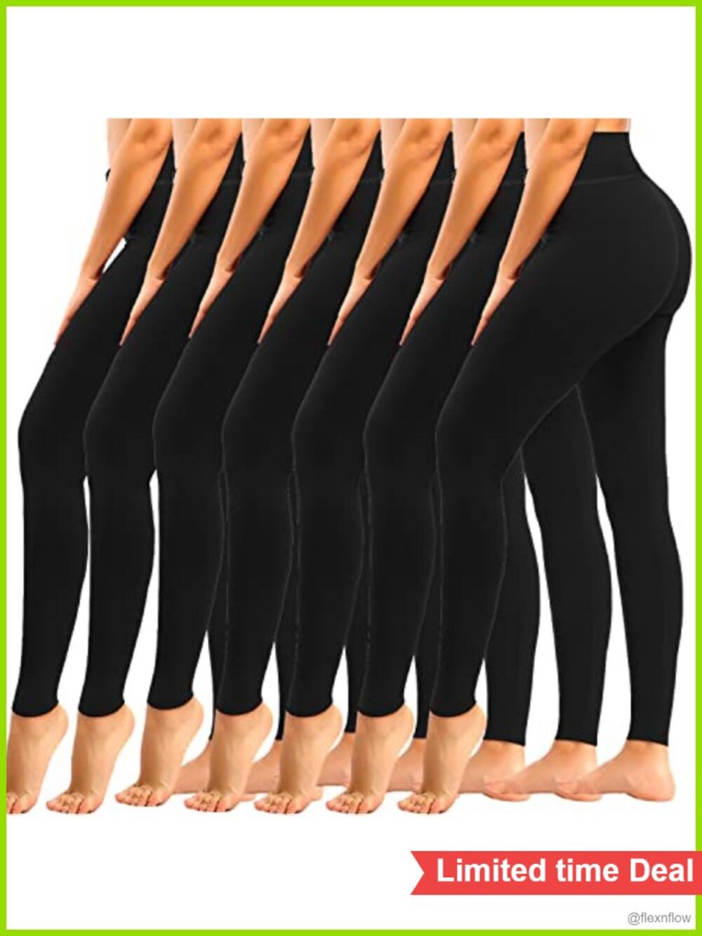 7 Pack High Waisted Leggings Women Tummy Control Soft Yoga Pants Full Length &